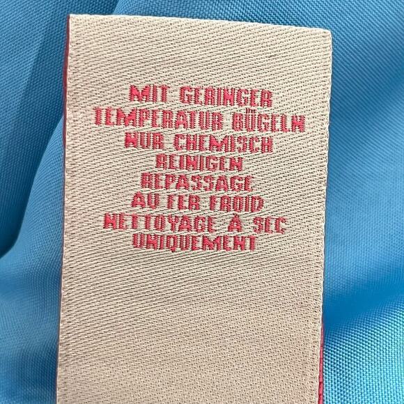 Boden 100% Wool British Tweed Faux Wrap Mini Skirt Polka Dot Blue Black, Size 6 - Picture 9 of 9